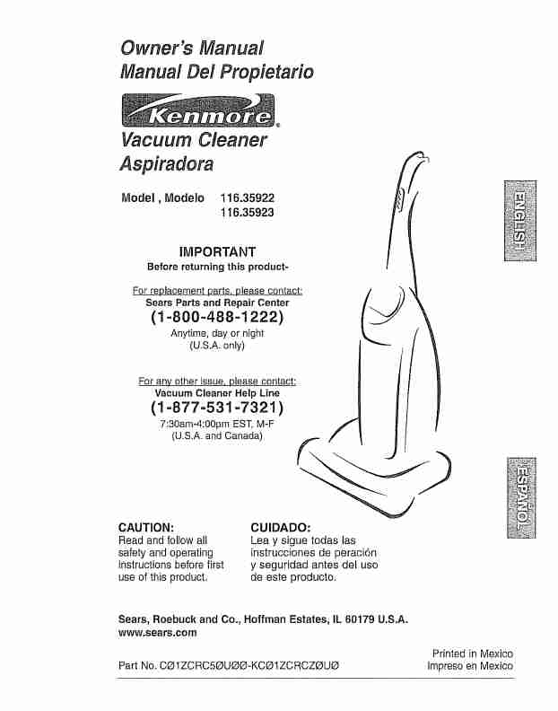 Kenmore Vacuum Cleaner 116_35922-page_pdf